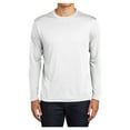 thumbnail image 1 of Mens Long Sleeve PosiCharge Competitor Polyester Tee Shirt White M, 1 of 8