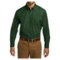 thumbnail image 1 of Mens Long Sleeve Professional Uniform Carefree Cotton/Polyester Poplin Shirt Deep Forest Green Large, 1 of 6