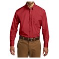 thumbnail image 1 of Mens Long Sleeve Professional Uniform Carefree Cotton/Polyester Poplin Shirt Rich Red Medium, 1 of 6