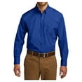 thumbnail image 1 of Mens Long Sleeve Professional Uniform Carefree Cotton/Polyester Poplin Shirt True Royal 4X-Large, 1 of 6