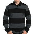 thumbnail image 1 of Mens Long Sleeve Rugby Shirt - Black/Graphite, 4XL, 1 of 1