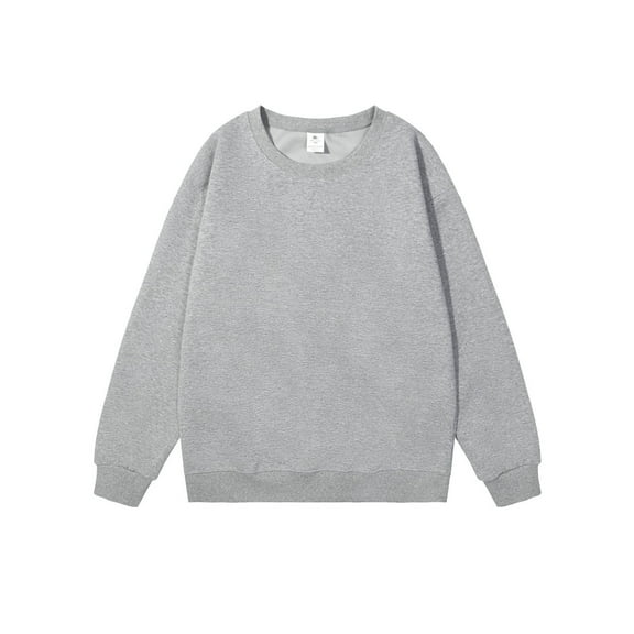 Mens Long Sleeve Shirt, Men Casual Solid Color Basic Pullover Round Neck Blouses Shirts, Mens New Arrivals, Gray, S