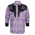 thumbnail image 1 of Mens Long Sleeve Shirt Western Cowboy Embroidered Slim Fit Casual Button Down With Pockets Tops, 1 of 7