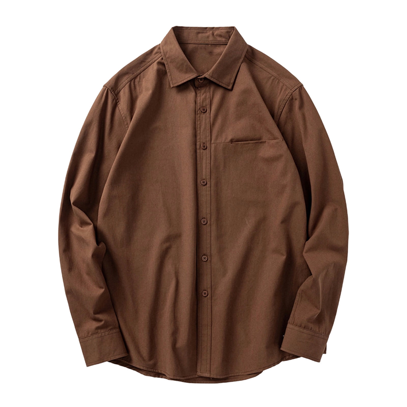eilrgd Mens Long Sleeve Shirts Men's Oversized Dress Shirts Button Down Long Sleeve Casual Baggy Shirt, Size: XL, Bronze eilrgd Mens Long Sleeve Shirts Men's Oversized Dress Shirts Button Down Long Sleeve Casual Baggy Shirt, Size: XL, Bronze