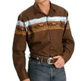 thumbnail image 1 of Mens Long Sleeve Shirts Western Tribal Ethnic Vintage Retro Button Outwear Tops, 1 of 4