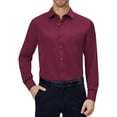 thumbnail image 1 of Mens Long Sleeve Slim-Fit Design Dress Shirts, 1 of 4