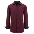 thumbnail image 1 of Mens Long Sleeve Slim Fit Pinstripe Dress Shirts, 1 of 2