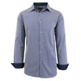 thumbnail image 1 of Mens Long Sleeve Slim Fit Pinstripe Dress Shirts, 1 of 2