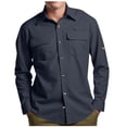 thumbnail image 1 of Cloaraye Mens Long Sleeve Sun Protection Shirts Plus Size Quickly Dry Button Down Shirts Solid Color Summer Outdoor Hiking Travel Shirts, 1 of 7