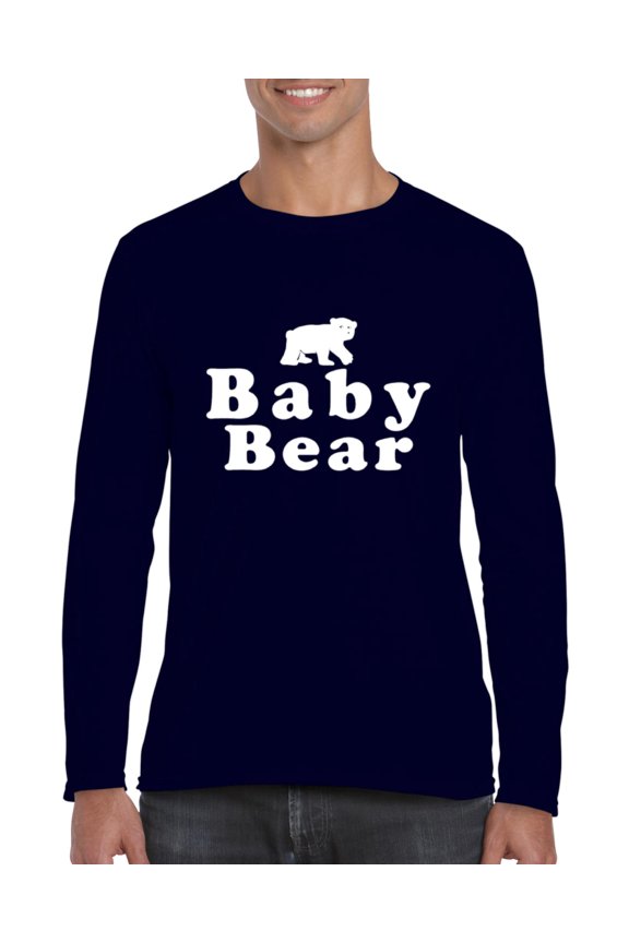 Mens Long Sleeve T-Shirts - Baby Bear