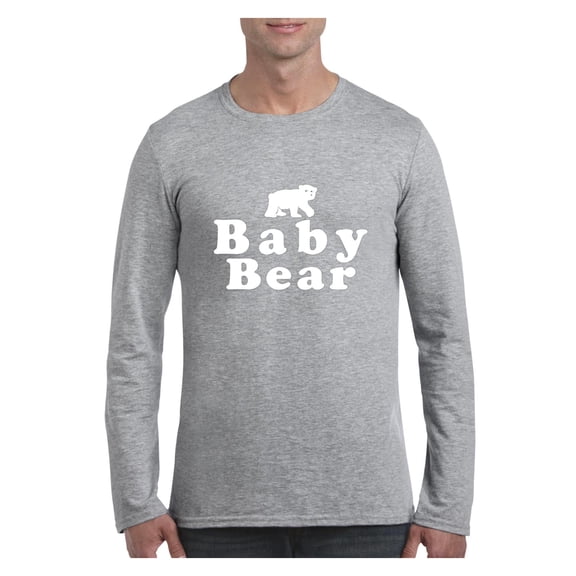 Mens Long Sleeve T-Shirts - Baby Bear