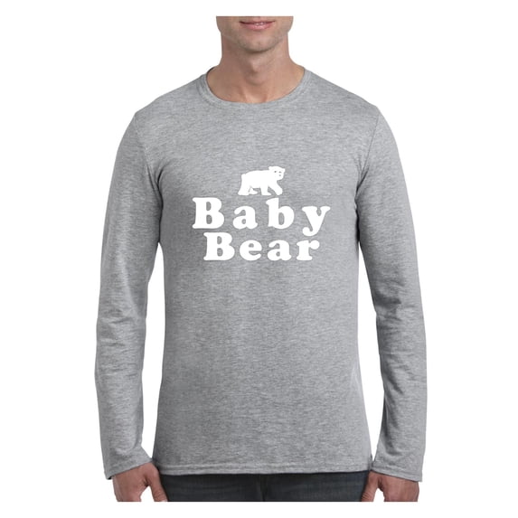 Mens Long Sleeve T-Shirts - Baby Bear
