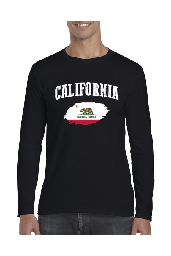 Mens Long Sleeve T-Shirts - California Cali