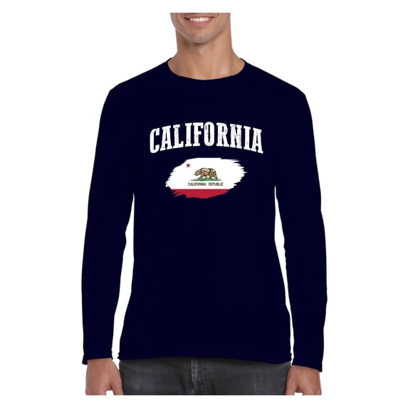 Mens Long Sleeve T-Shirts - California Cali