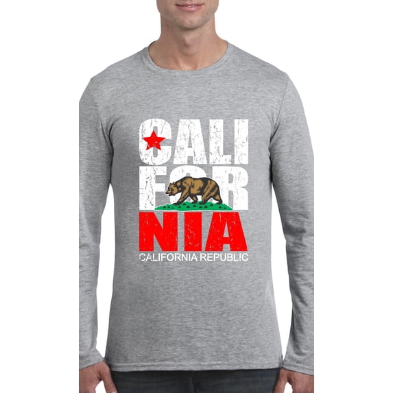 Mens Long Sleeve T-Shirts - California Cali