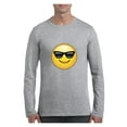 thumbnail image 1 of Mens Long Sleeve T-Shirts - Emoji with Sunglasses, 1 of 5