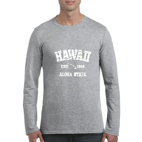 Mens Long Sleeve T-Shirts - Hawaii