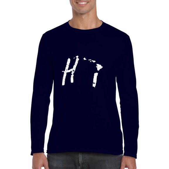 Mens Long Sleeve T-Shirts - Hawaii