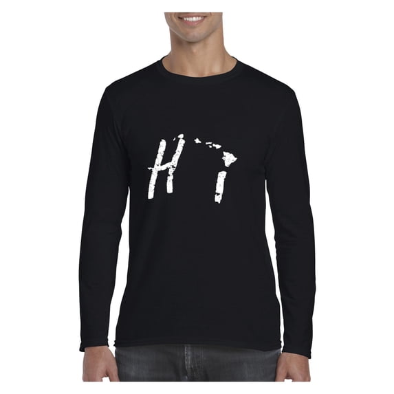 Mens Long Sleeve T-Shirts - Hawaii