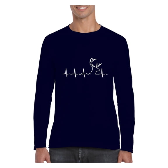 Mens Long Sleeve T-Shirts - Heartbeat Hunting