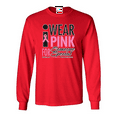 thumbnail image 1 of Mens Long Sleeve T-Shirts - I Wear Pink for Someone Special, 1 of 5