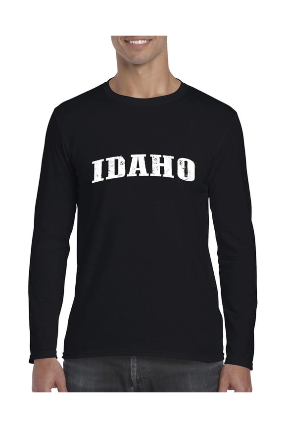 Mens Long Sleeve T-Shirts - Idaho