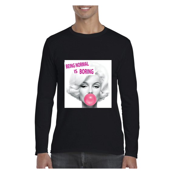 Mens Long Sleeve T-Shirts - Marilyn Monroe