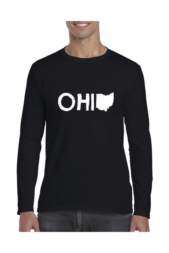 Mens Long Sleeve T-Shirts - Ohio Map