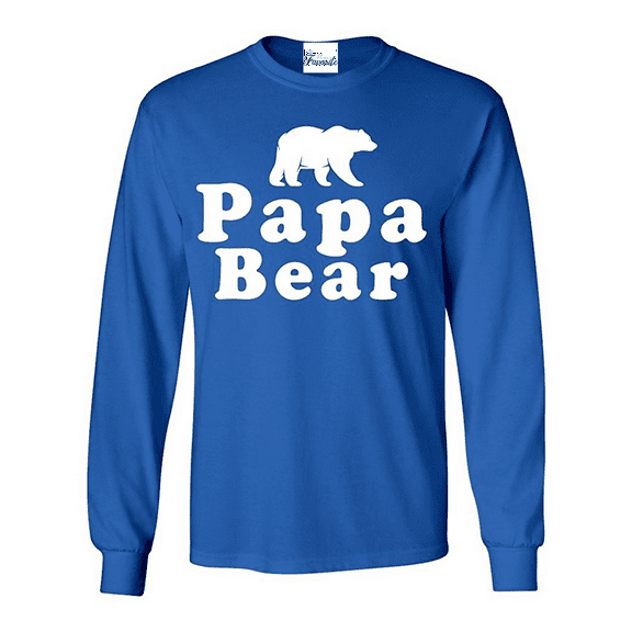 Mens Long Sleeve T-Shirts - Papa Bear