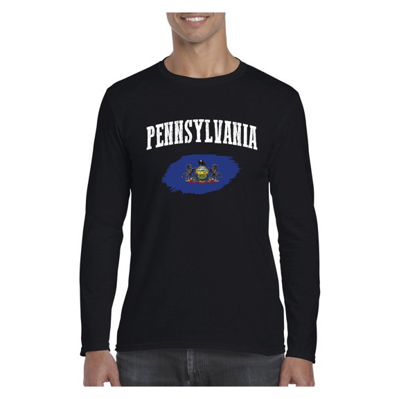 Mens Long Sleeve T-Shirts - Philadelphia Pennsylvania