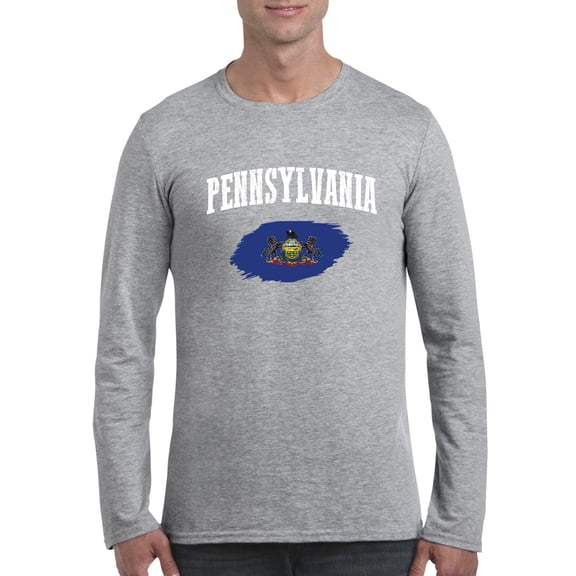 Mens Long Sleeve T-Shirts - Philadelphia Pennsylvania