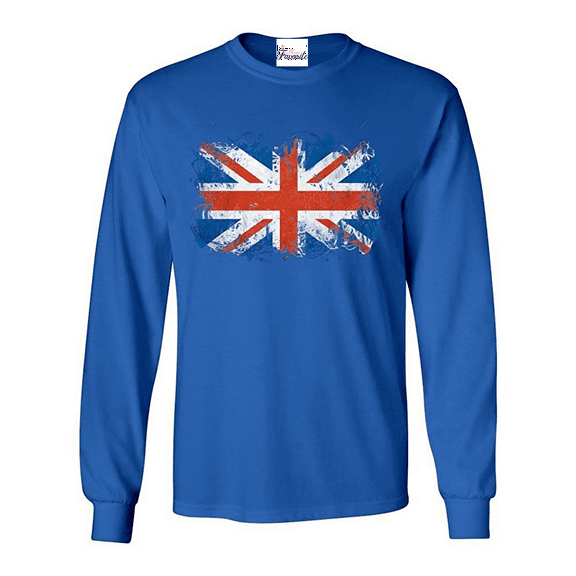 Mens Long Sleeve T-Shirts - Union Jack British Flag