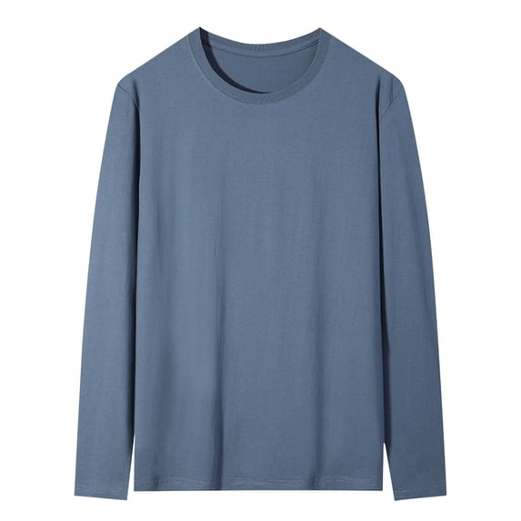 Mens Long Sleeve Tee Shirts Cotton Crew Neck Moisture Wicking Soft Casual Basic T-Shirts Fall Winter Undershirts