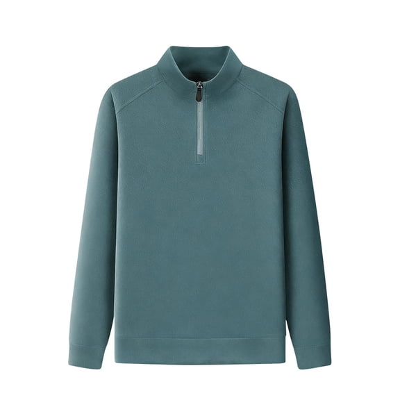 Mens Long Sleeve Tee Shirts, Mens Quarter Zip Pullover Long Sleeve Casual 1/4 Zip Sweatshirt Lightweight Solid Mock Neck Sweater Tops