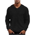 thumbnail image 1 of Mens Long Sleeve Waffle Office Thermal Pullover V Neck Breathable Textured Knit T-Shirt, Regular Fit Soft Stretch Tee Solid Color Fashion Casual TShirts for Travel, Big & Tall, 1 of 9
