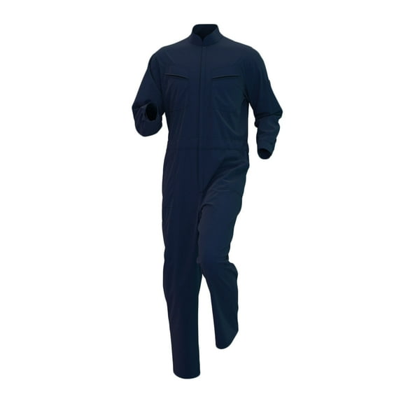 Mens Long Sleeve Working Overalls, Coveralls for Men Work, Collared Safety Jumpsuits with Multiple Pockets Zipper Corporate Uniforms