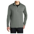 thumbnail image 1 of Mens Long Sleeves PosiCharge Competitor Cadet Collar 1/4-Zip Polyester Pullover Grey Concrete Medium, 1 of 8