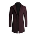thumbnail image 1 of Mens Long Trench Coat Double Collar Long Jacket Casual Slim Fit Overcoat Outerwear Clothes, B, Size XL, 1 of 3