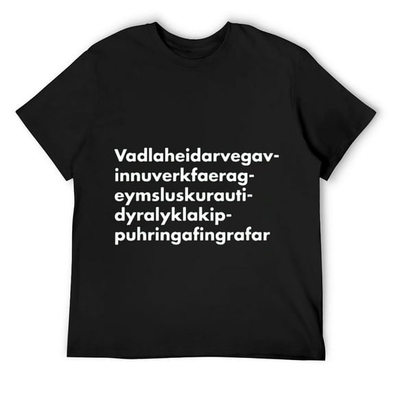Mens Longest Icelandic Word, Iceland T-Shirt, Icelandic Gifts Black