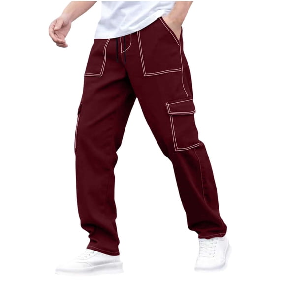 Mens Loose Faux Jeans Causual Elastic Waisted 2026 like Denim Pants for Men with Drawstring Streetwear