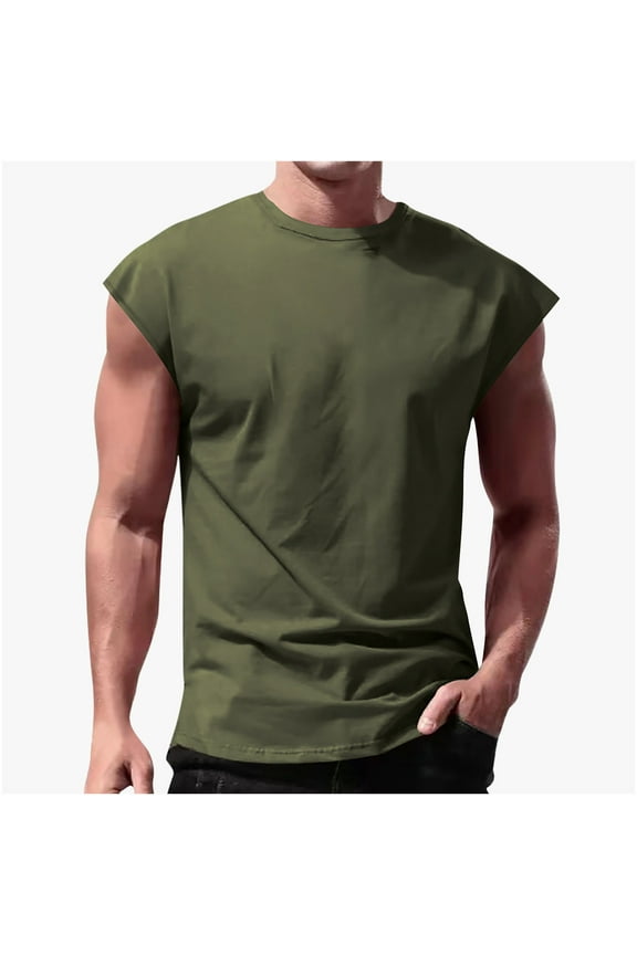 Mens Loose Fit Athletic Tank Shirts Lightweight Cap Sleeve Quick Dry T Shirts Crew Neck Gym Training Workout Tops