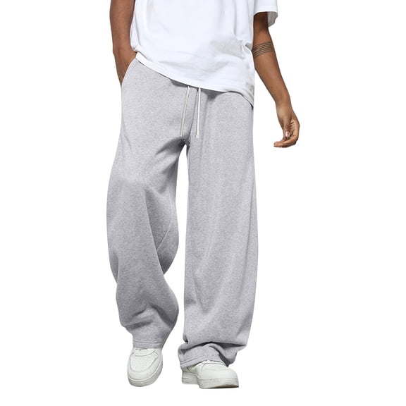 Mens Loose Fit Baggy Jogger Sweatpants, Drawstring Elastic Waist, S-3XL