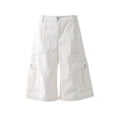 thumbnail image 1 of Mens Loose Fit Cargo Denim Shorts with Seam Detail Slightly Stretchy Cotton Casual Everyday Durable Versatile Wear, 1 of 9