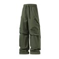 thumbnail image 1 of Mens Loose Fit Cargo Pants with Elastic Waistband Multiple Pockets Casual Straight Leg Trousers for Daily Wear, 1 of 4