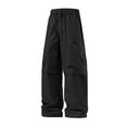 thumbnail image 1 of Mens Loose Fit Cargo Pants with Elastic Waistband Multiple Pockets Casual Straight Leg Trousers for Daily Wear, 1 of 4