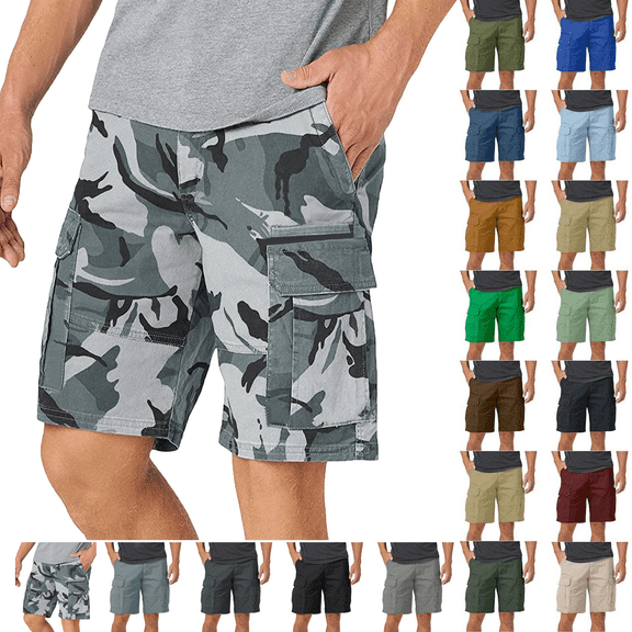 Mens Loose Fit Denim Shorts Boys Pocket Solid Color Casual Five Point Casual Shorts Camouflage Summer Denim Cargo Shorts