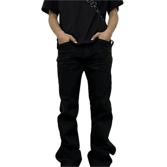 Mens Loose Fit Jeans with Pockets Durable Casual Everyday Wear Relaxed Fit Trousers with Stretch Fabric Soft Cotton