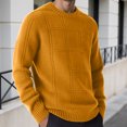 thumbnail image 1 of Mens Loose Fit Knit Sweater Long Sleeve Casual Pullover Sweater for Fall Winter Outdoor Daily Wear Warm Soft Knitwear with Classic Style, 1 of 3
