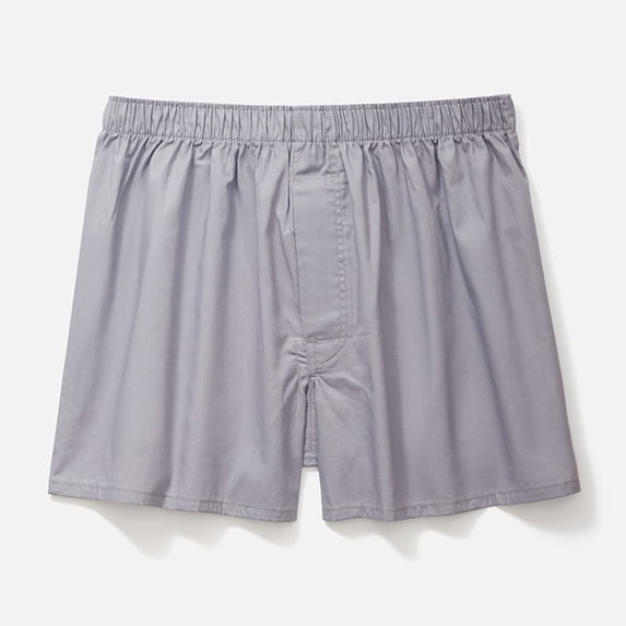 Mens Loose Fitting Underwear Pure Home Sleepwear Flat Angle Breathable Large Shorts, XL, Grey