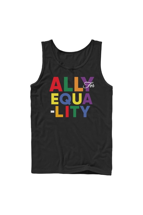 Mens Lost Gods Ally For Equality Quote Tank Top